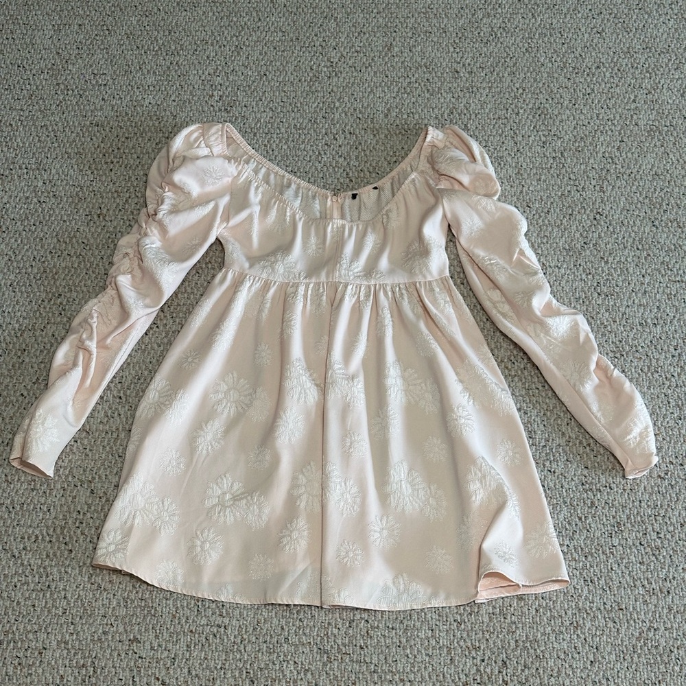 H&M Light Pink floral puff sleeve dress from - Picture 2 of 6